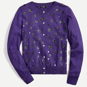 Flower wool cardigan